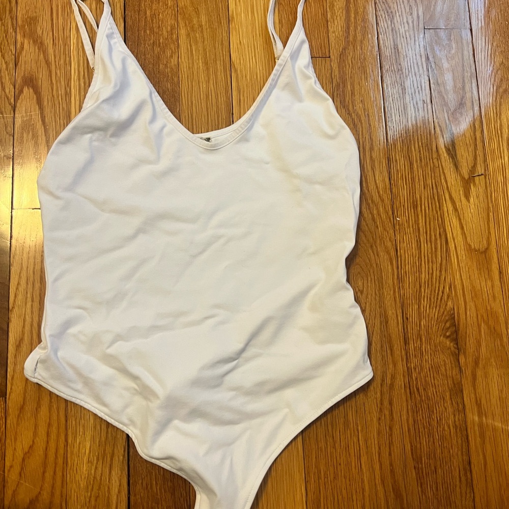 White V-Neck Bodysuit